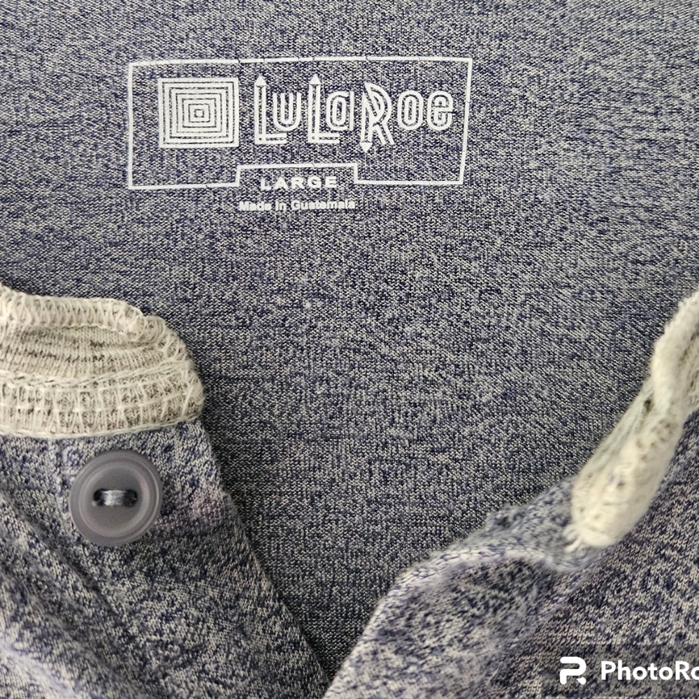LuLaRoe- Men's long sleeve pullover t-shirt size L - Picture 7 of 7